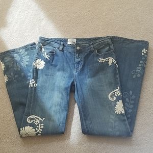 WHBM embroidered stencilled Jean 6